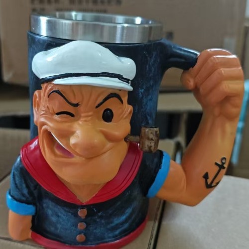 Nuevo producto transfronterizo 3DPopeyePowerMug Popeye Man Power Cup Home Coffee Cup Regalo