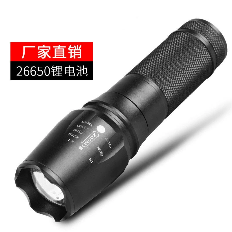 Трансграничный Портативный Сильный свет T6 Телескопический дистанционный фонарик с телескопическим зумом водонепроницаемое Наружное освещение сильный фонарик