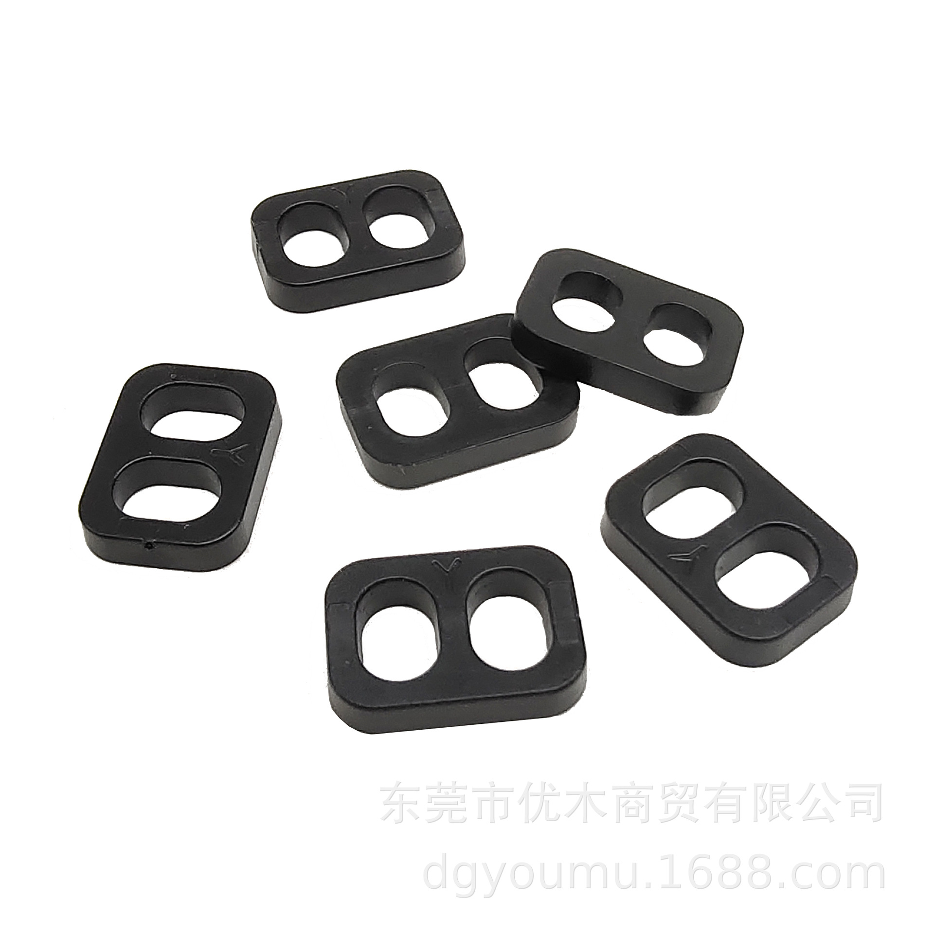 厂家直销两孔猪鼻八字扣 迷你方孔电线防拉绕线环 塑料防拉线扣