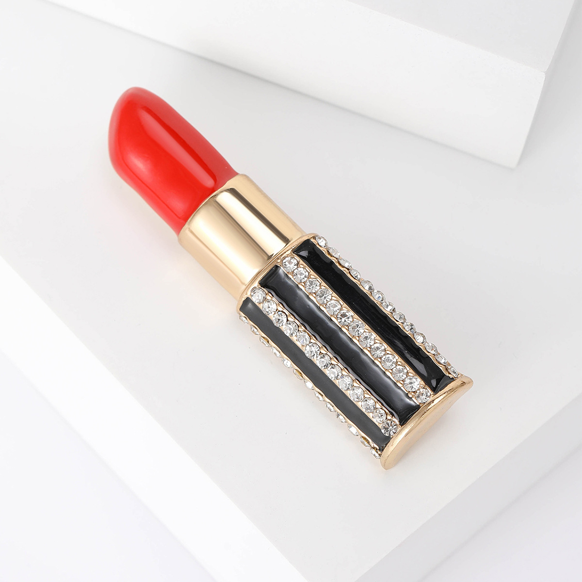 Women's Gender Retro Pin Lipstick Alloy Enamel Women's Brooches