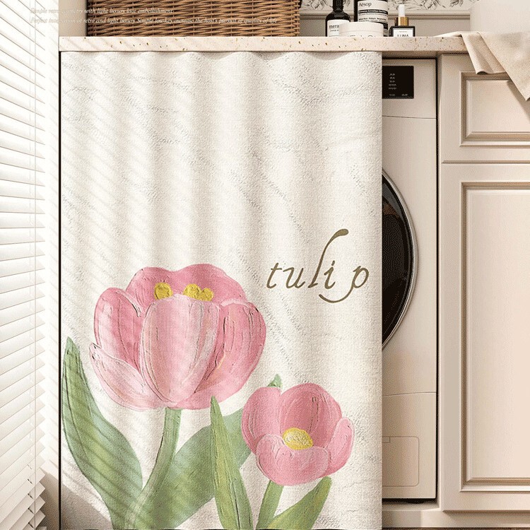 Sunshade Curtain for Drum Washing Machine, Balcony Sunshade Cover, Waterproof and Heat-Insulating Sunshade Curtain, No-Drill Sliding Rail Curtain Sunshade Curtain for Drum Washing Machine, Balcony Sunshade Cover, Waterproof and Heat-Insulating Sunshade Curtain, No-Drill Sliding Rail Curtain