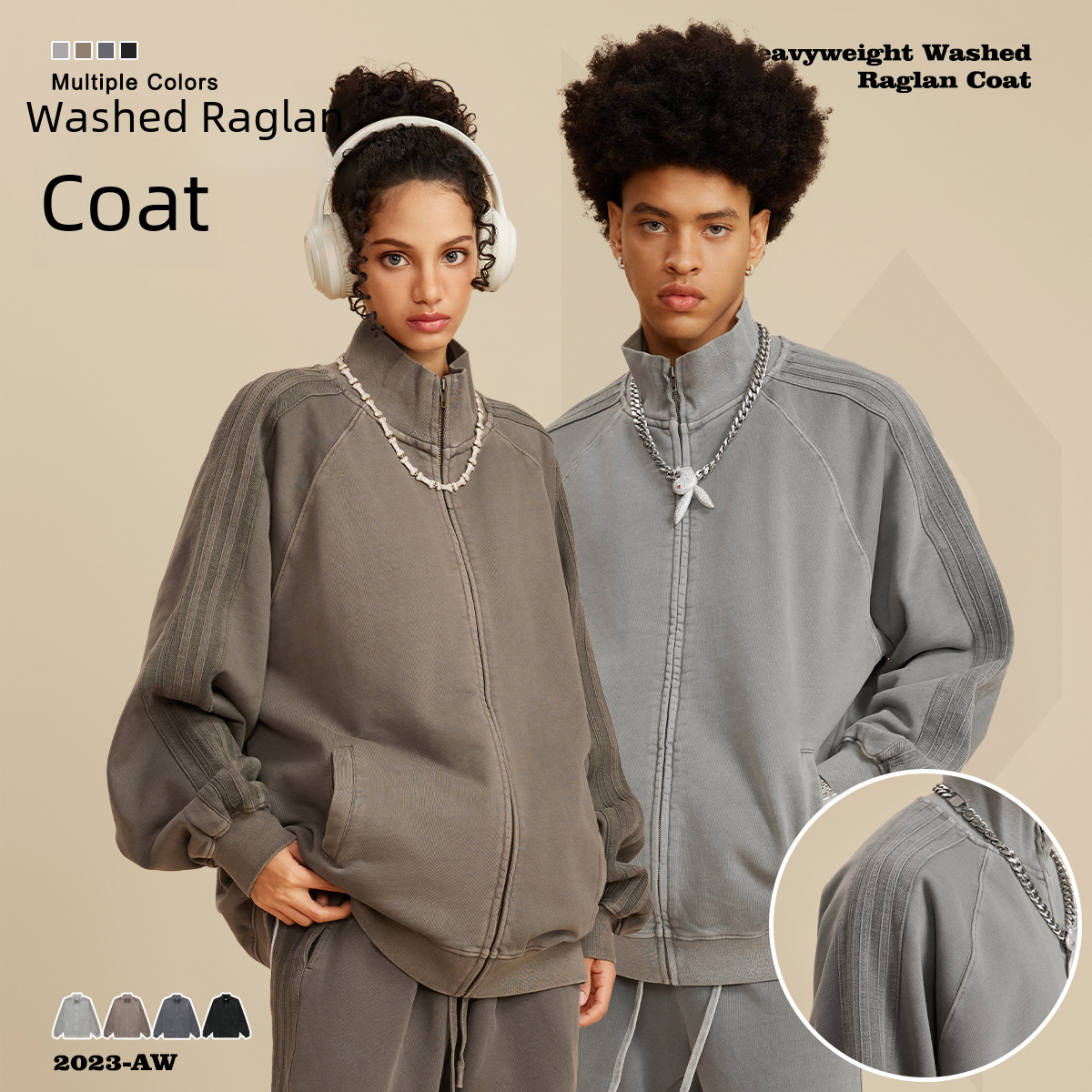 BE Men's Clothing｜2025 Autumn and Winter Teen Loose Basic Cotton Wool American Trendy Brand Washed Sweatshirt Men