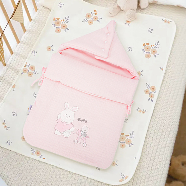 New Baby Anti-Frightening Quilt Sleeping Nest Wrapped Anti-Frightening Warm Cartoon Embroidered Newborn Autumn and Winter Sleeping Bag