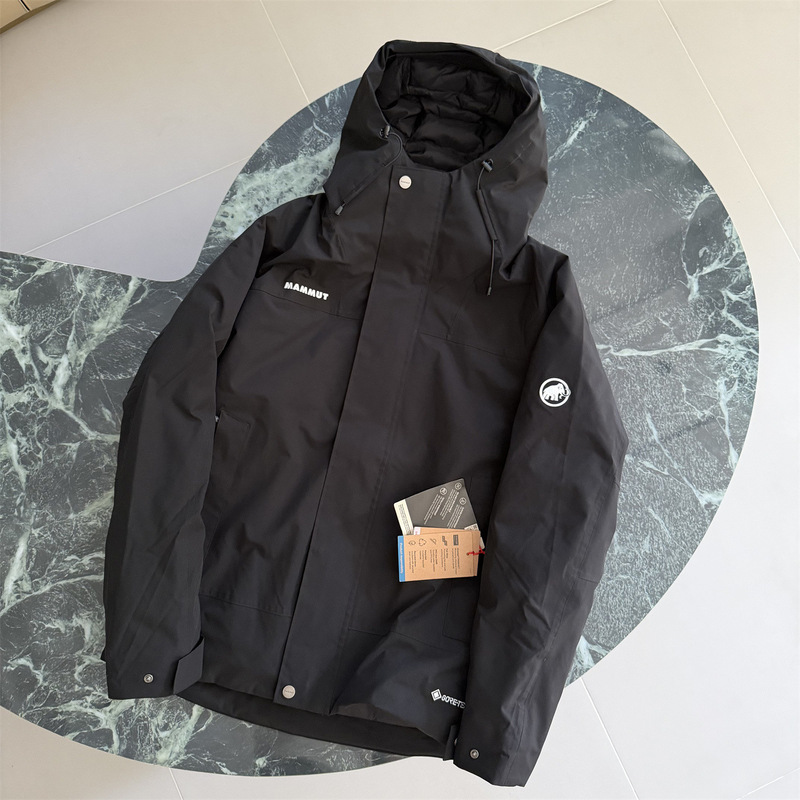 Mammoth Winter New Embroidered Men's Hooded Down Jacket Outdoor Sports Casual Loose Thickened Warm Coat
