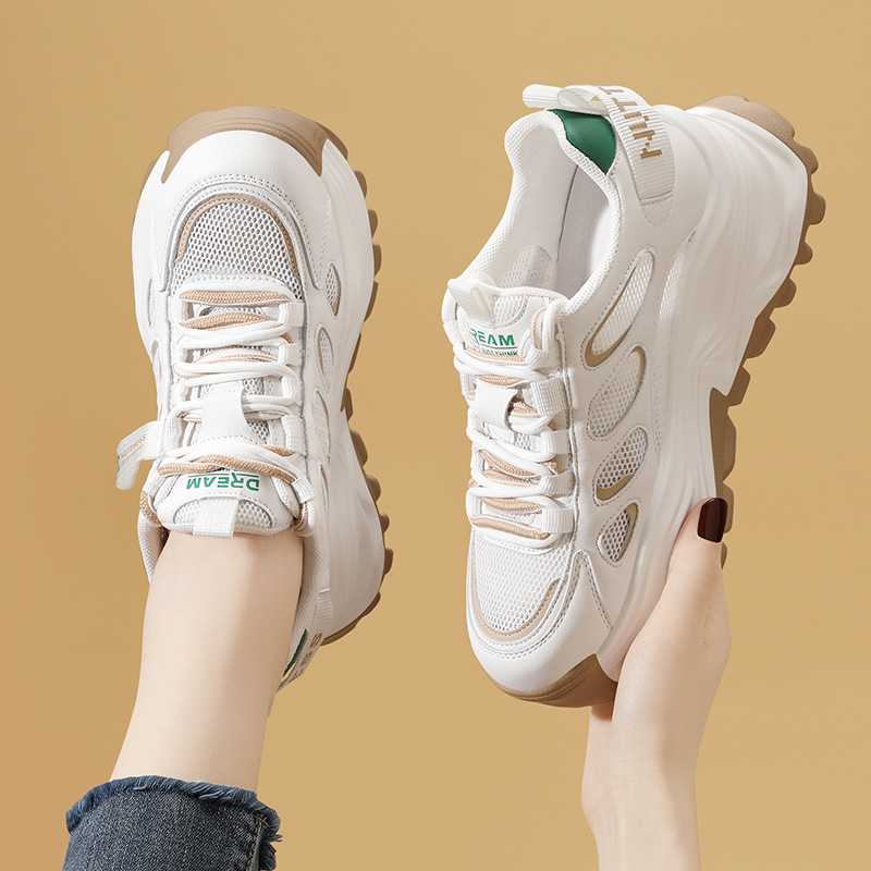 Hong Kong-style Thick-soled Sporty Dad Shoes For Women, Spring/summer 2024 Ins Trend, New Niche Versatile Casual Comfortable Shoes_vogvips.com