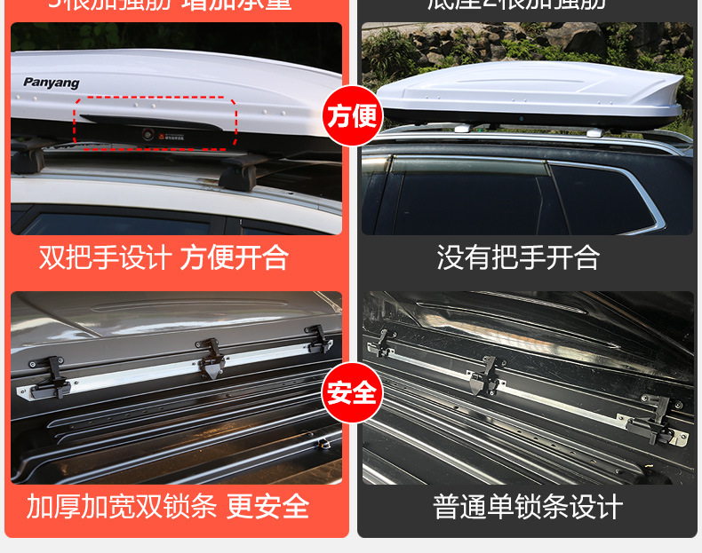 Suitable for Genuine Car Roof Luggage Large Capacity Suv Roof Box Universal Ultra-Thin Suitcase