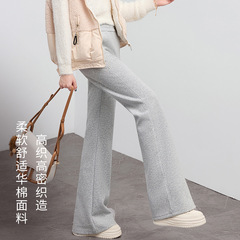 美式复古微喇喇叭裤女春秋季薄款2025新款运动卫裤秋冬休闲女裤子