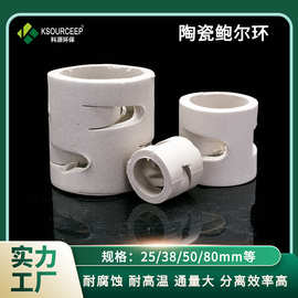 科源出售25/38/50mm冷却塔填料鲍尔环耐高温填料陶瓷鲍尔环