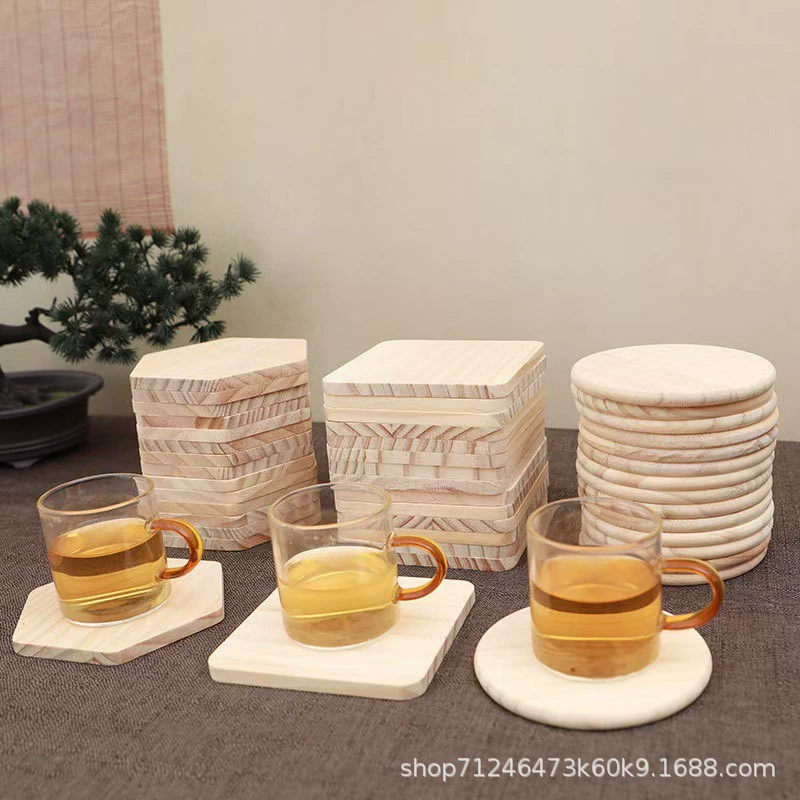 Минималистичный цельный деревянный стаканчик для воды чашка кофе чайная чашка для теплоизоляционных ковриков для деревянных панелей