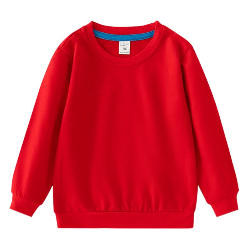Однотонный свитер, Детская весенне-Осенняя детская одежда с длинными рукавами, пустая белая рубашка, производители одежды для детских садов в наличии, напечатанный логотип