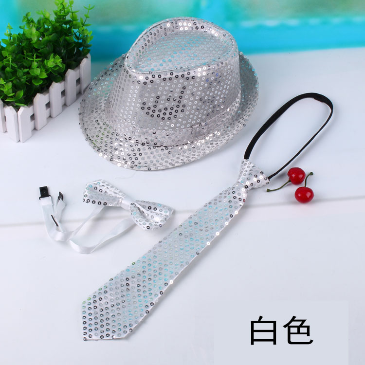 Sombreros de lentejuelas para niños sombreros de jazz espectáculo espectáculo danza de escenario sombreros de día de los niños adultos sombreros de lentejuelas negros