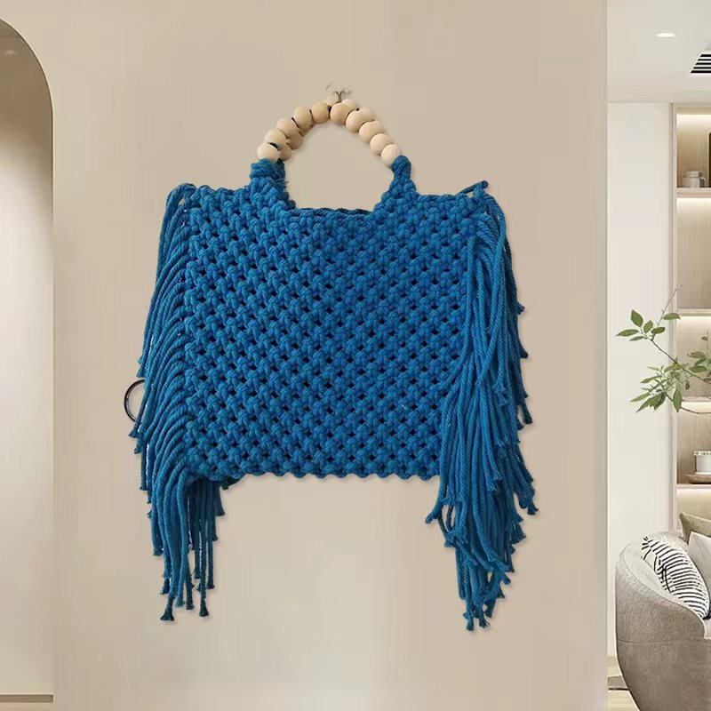 All Seasons Season Women's Gender Elegant Style Square Shape Women's Cotton Solid Color Elegant Square Open Handbag