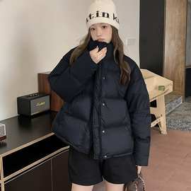 （现货）韩系新款短款羽绒服女小个子加厚白鸭绒面包服冬AA0109