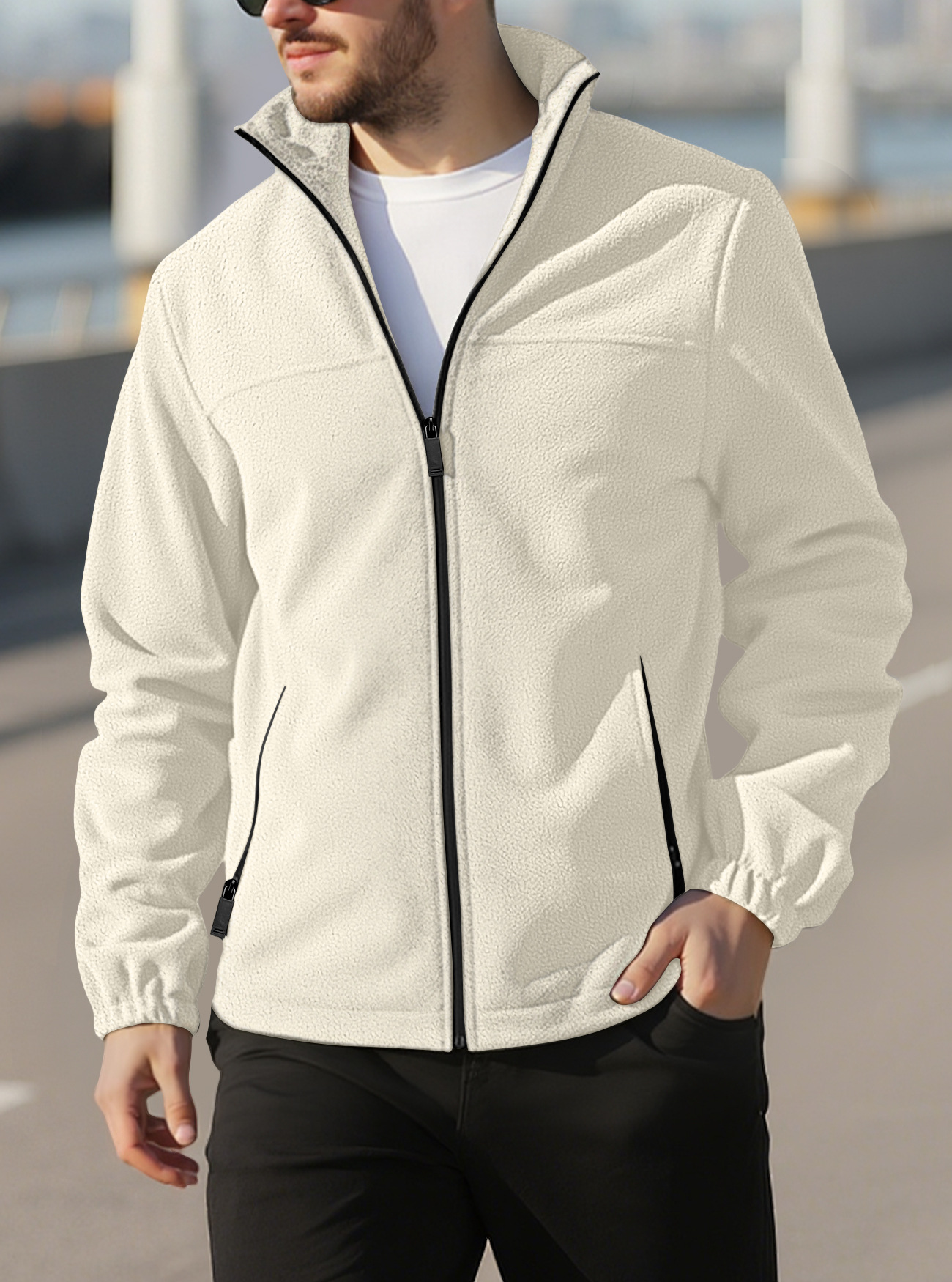 Transfronterizo nuevo tamaño europeo en stock 380G chaqueta amazon otoño y invierno americano con camisa de cuello de terciopelo grueso