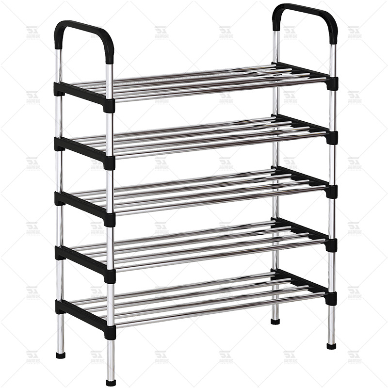 Estante de zapatos simple de almacenamiento a prueba de polvo puerta de ensamblaje multicapa multifuncional de alquiler vertical de ahorro de espacio doméstico