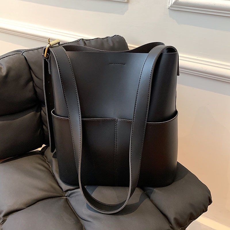 Lady New Women's Simple Versatile High-Quality Large Capacity Design Sense Shoulder Bag Crossbody Bucket_voghion.com