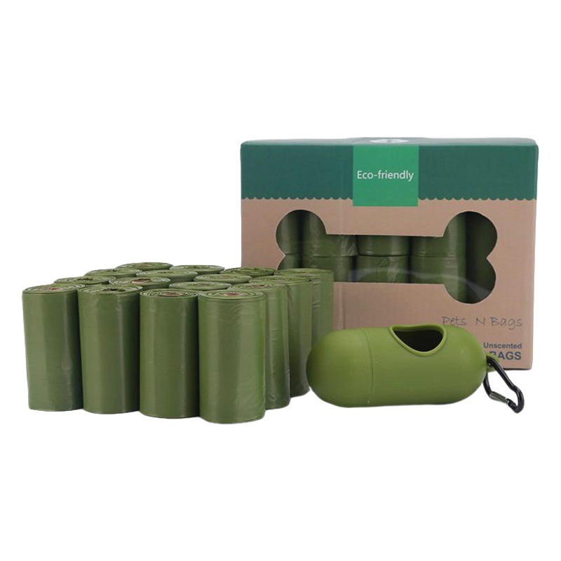 Suministros para mascotas transfronterizos PET pickup bolsa mini bolsa de basura para mascotas bolsa de basura de protección del medio ambiente degradable ventas directas de la fábrica