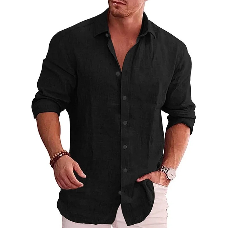 2025 3D Printed Casual Men's Solid Color Shirt Slim Fit Lapel Long Sleeve Button Long Sleeve Shirt Top 2025 3D Printed Casual Men's Solid Color Shirt Slim Fit Lapel Long Sleeve Button Long Sleeve Shirt Top
