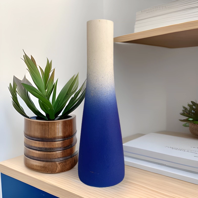 Современная минималистская керамическая ваза Украшение дома Цветочная компоновка Свежий одиночный Матовый Цветок из герберы