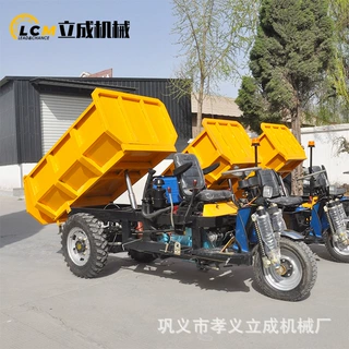 立成厂家柴油三轮车 24马力钢板减震农用车 工地土方工程搬运车