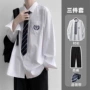 全套学生长袖休闲衬衣