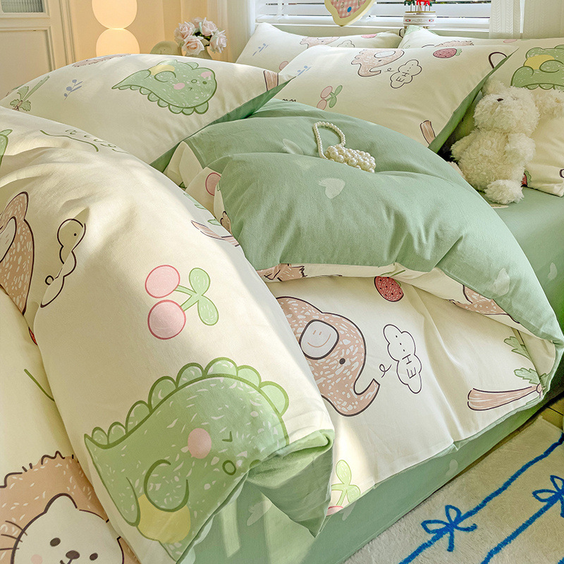 Cama de algodón de cuatro piezas set2025 nuevo algodón colchón sábanas de dormitorio caseras set de tres piezas