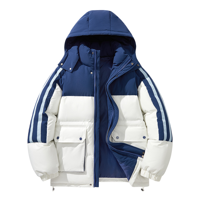 New Large Pocket Workwear Cotton Jacket For Both Men And Women, Removable Cotton Jacket For Men's Fashion, Loose, Warm, Casual And Versatile_viptrois.com