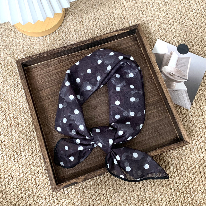 Arte y literatura rayas linas bufandas de seda femeninas coreanas de estilo universal nicho bufandas de cuello de cinta delgada bufandas de cuello protector solar