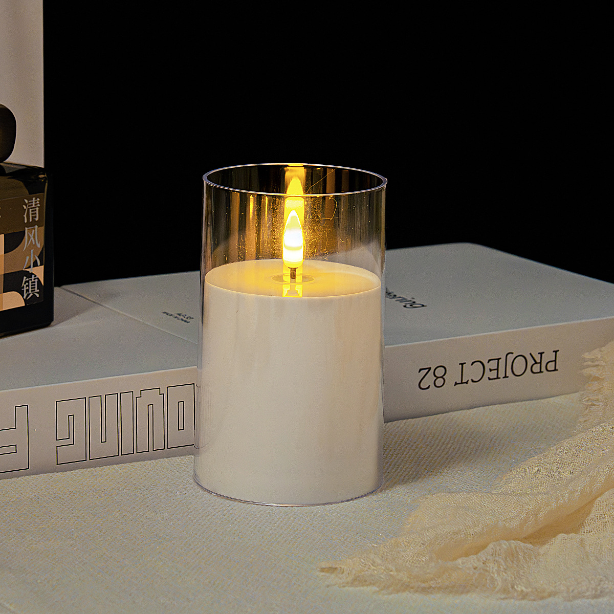 LED velas electrónicas concierto de velas decoración guión matar la luz de la atmósfera luz de la noche de Navidad vela de control remoto