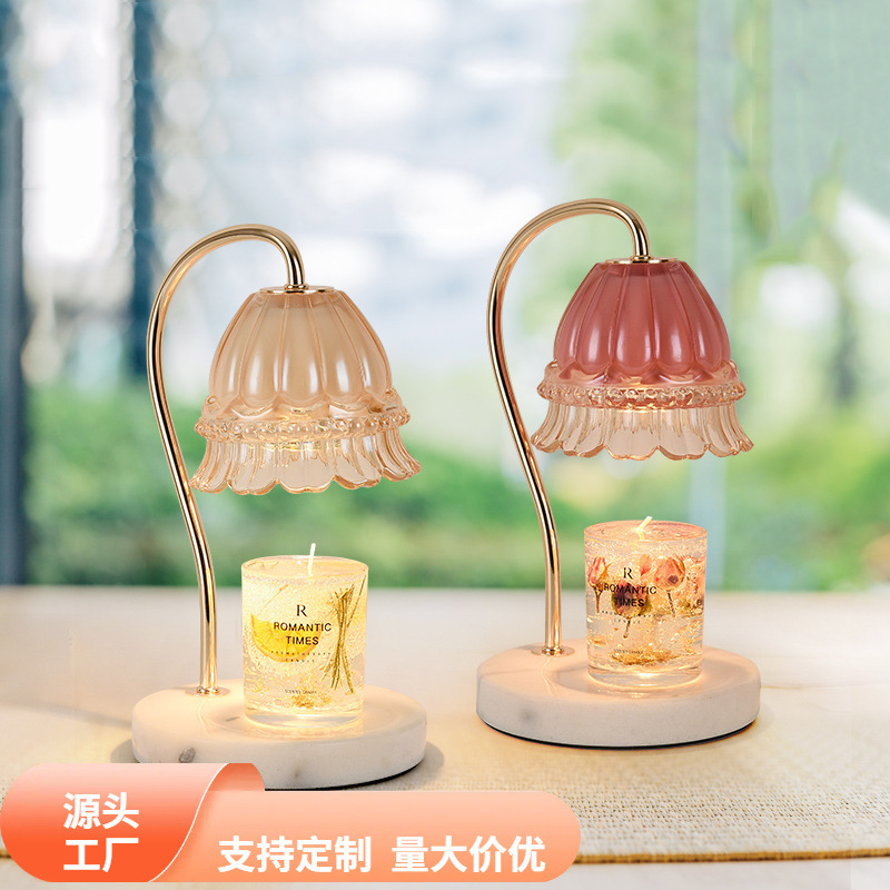 Wax Melting Lamp, Marble Melting Candle Lamp, Candle Table Lamp, Bedroom Diffuser Lamp, Melting Candle Lamp, Aromatherapy Lamp, Bedside Table Multifunctional