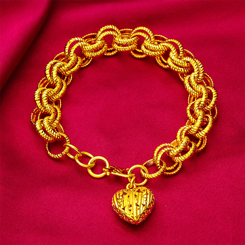 Joyas unisex Moda oro moda oro pulsera joyería anillo amor pulsera anillo_voghion.com