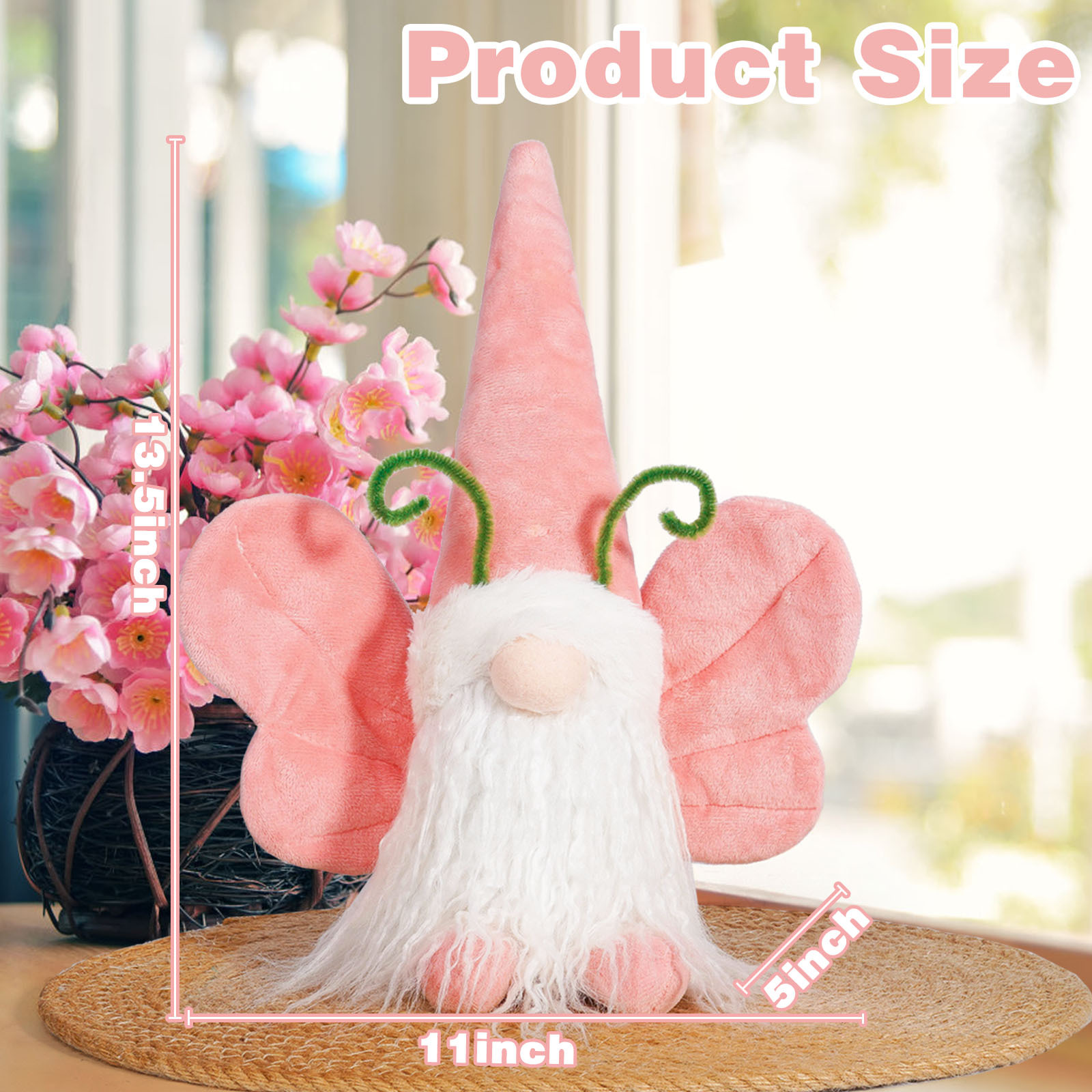 Nuevos productos transfronterizos mariposas de Pascua enanos goblins primavera muñeca sin cara muñeca Rudolph adornos decoración lote