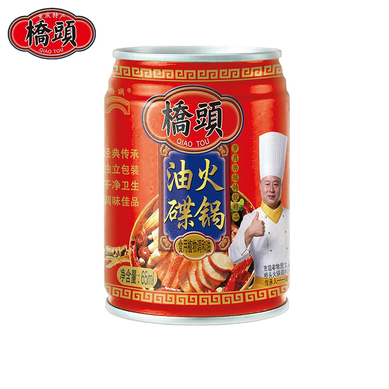 Чунцин Цяотоу горячий горшок масло блюдо консервированные 65 мл горячий горшок пряный горячий горшок перекос благовония жареное блюдо салат масло блюдо