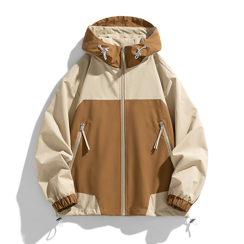 Giacca antivento impermeabile con cappuccio da uomo L-9XL, ingrandita e grassa, giacca casual alla moda e versatile_voghion.com