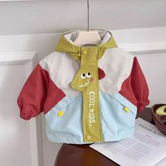 男童外套春秋款2025新款帅气儿童连帽衣服秋装童装秋季男宝宝上衣