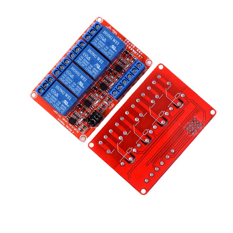 （280B）4路12V继电器模块 支持高低电平触发 继电器扩展板开发板