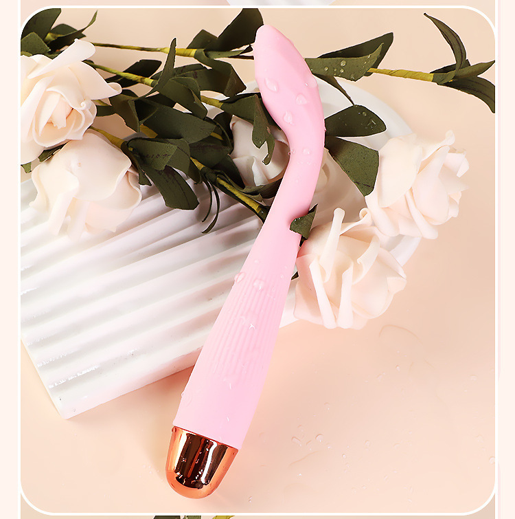 Qinghuan Vibrating Wand Massager Pen, Silicone G-Spot Vibrator with Heating, Pink — detail image 17