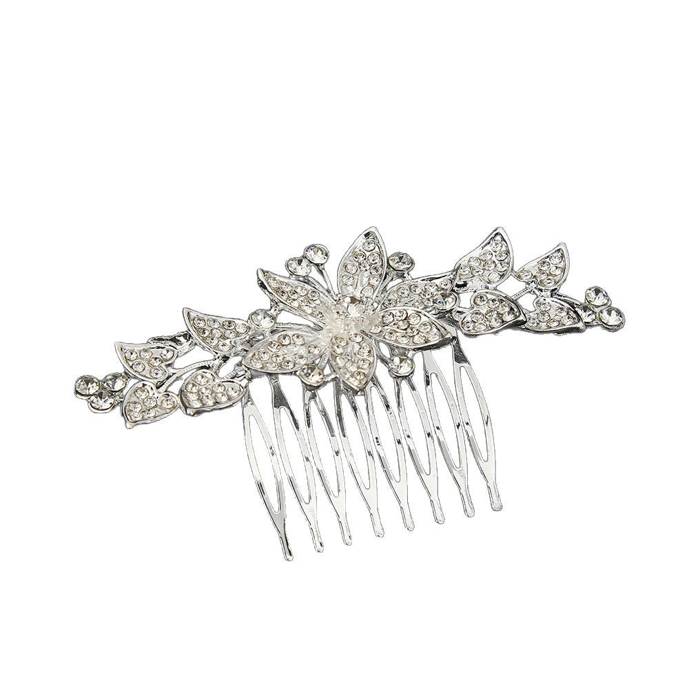 Pettine da sposa minimalista con strass accessorio capelli_voghion.com