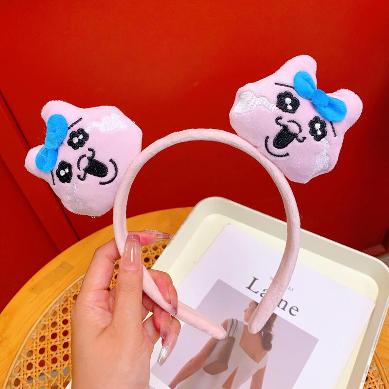 星のカードは日韓のオリジナルのピンクの下着のウサギの髪飾りの漫画の泣くウサギの髪のカチューシャのかわいい表情の包みの輪です。|undefined