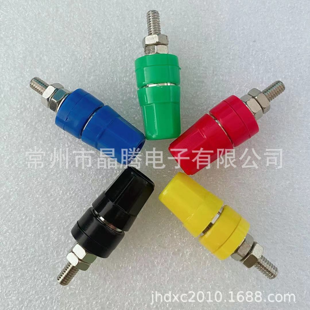 M5*42纯铜接线柱  30A大电流面板插座 六角接线柱 4MM香蕉母座