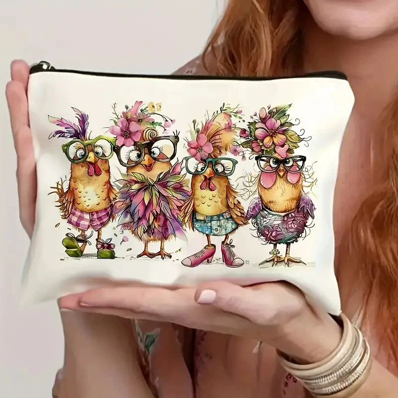 Косметичка, мешок с металлической молнией, (международная торговля), handmade
