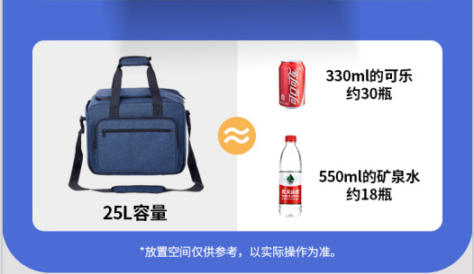 Cross-Border Export Gouer Car Refrigerator Foldable Outdoor Dual-Use for Car and Home Large Capacity Cooling and Heating Preservation Soft Bag