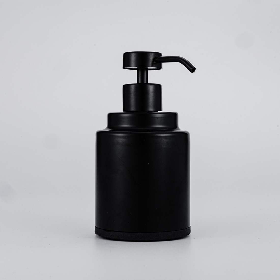 Stainless Steel Hand Sanitizer Bottle Black Shower Gel Shampoo Bottle Round Light Luxury Lotion Bottle Press Bottle