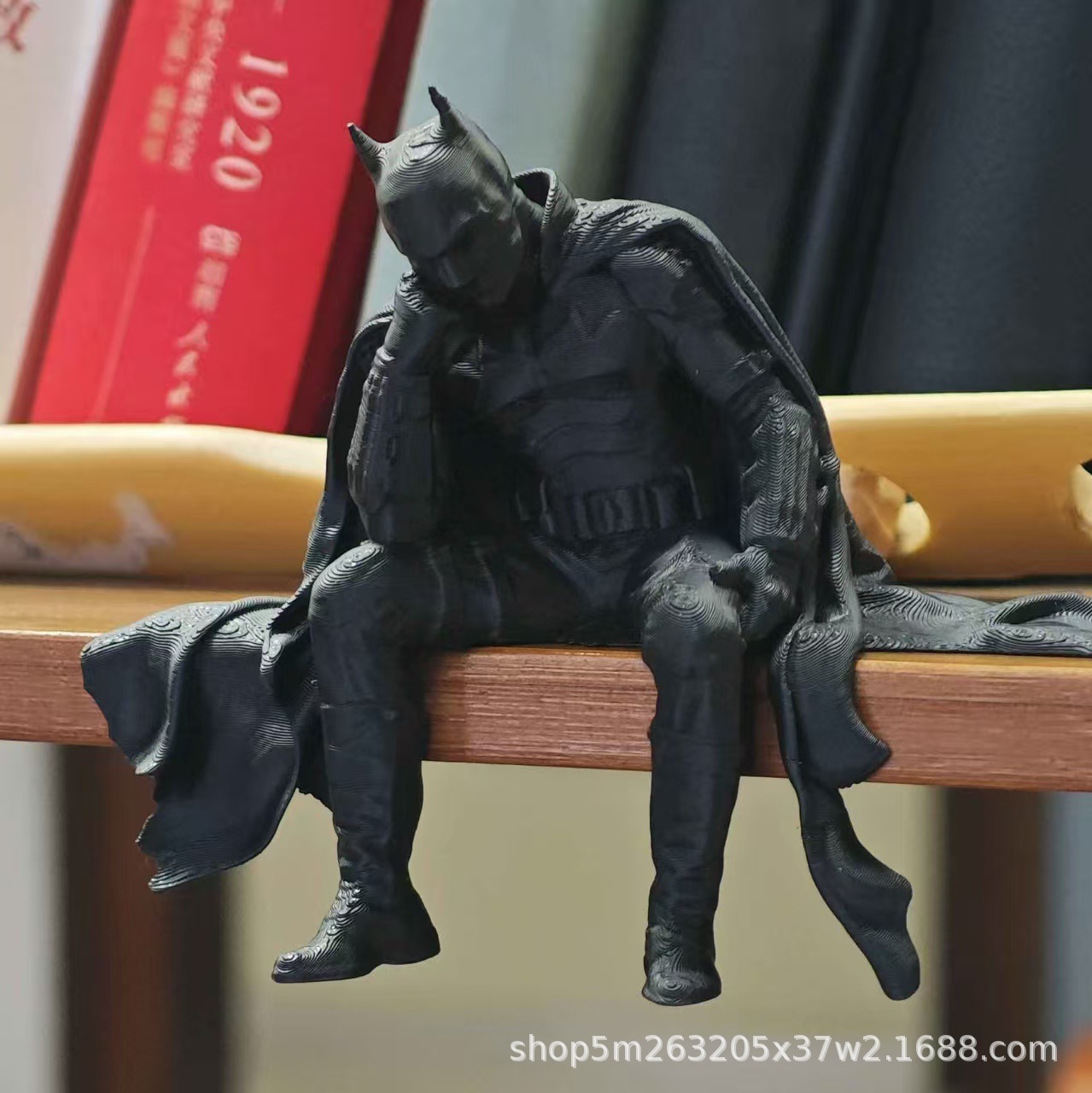 Ninja impresión adornos 3D hechos a mano estante de lápiz papelería almacenamiento bolígrafo personalidad mesa creativa con decoración negro samurai estante de lápiz