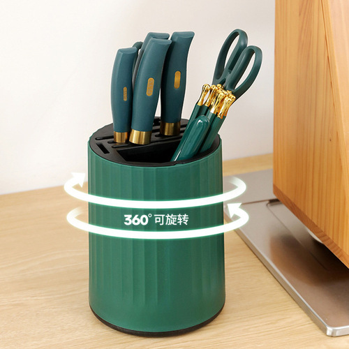 多功能旋转刀架 厨房刀具置物架创意筷子笼收纳同款筷子代发
