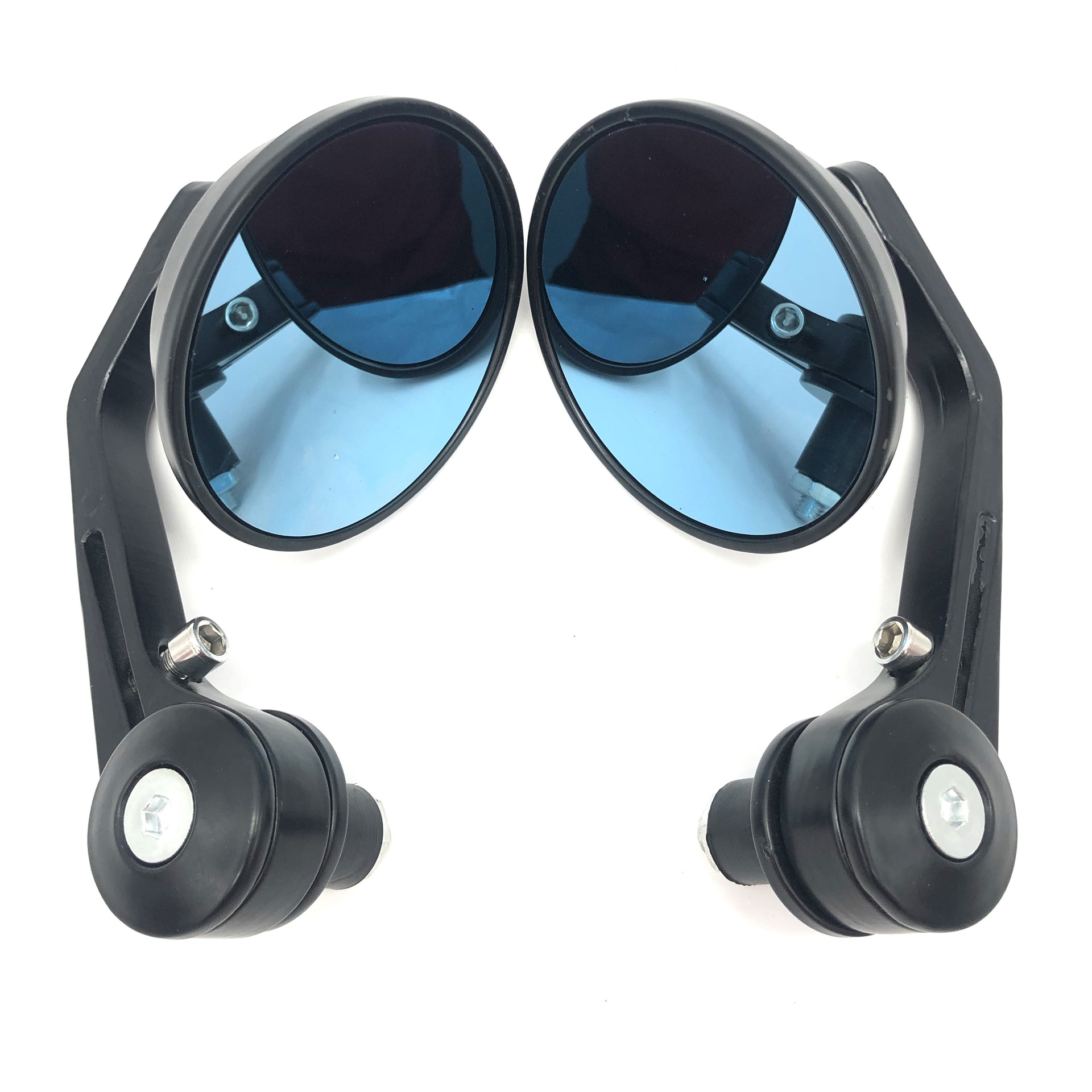 Motorcycle rearview mirror 7/8 modified rearview mirror moped handlebar mirror 22mm all aluminum round handlebar mirror