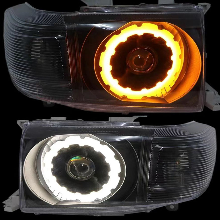 Es adecuado para Toyota Land Cool Road Old LC78 conjunto de faro de flor de ciruela modificado alto equipamiento LC76 LC79 LC71