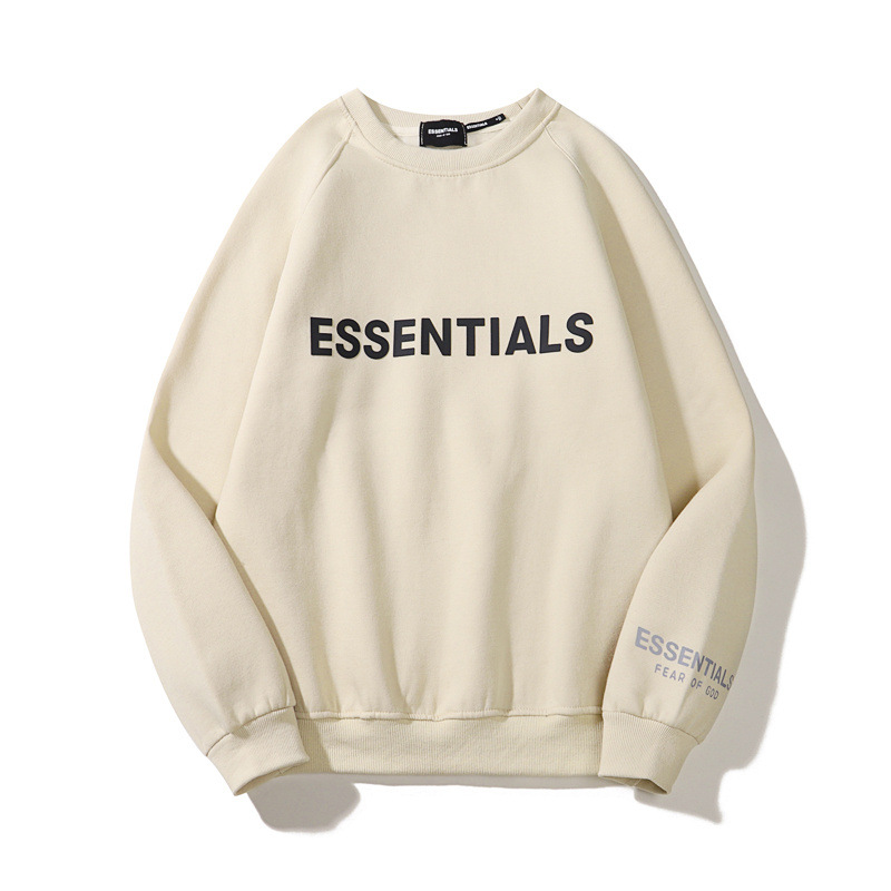 FOG ESSENTIALS letras de silicona estereoscópica hombres y mujeres americanos camisa con sudadera con sudadera con sudadera image 7