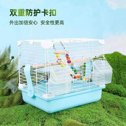 Bird Cage Parrot Cage Novel Quail Cage Tiger Skin Peony Pearl Bird Cage Luxury Villa Home Use Portable Cage