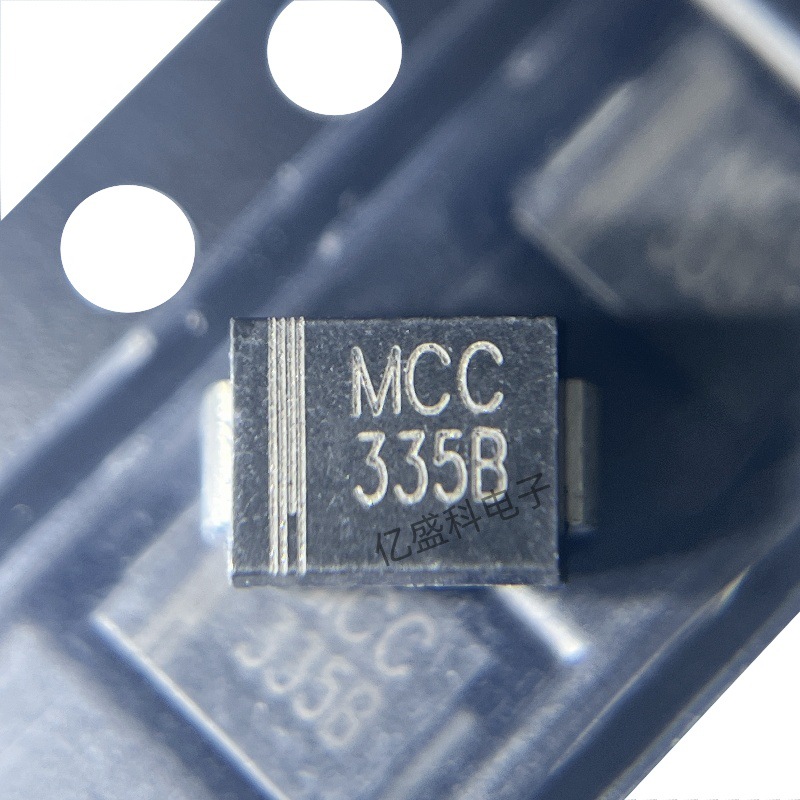 SMBJ5335B 丝印335B 5W3.9V齐纳二极管 1N5335B贴片稳压管SMB